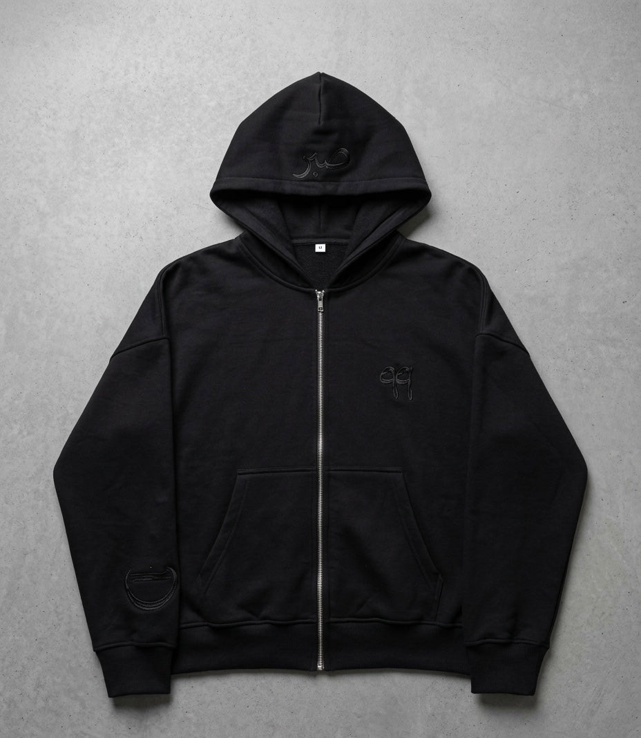 Sabr Flow ZIp Hoodie - Black