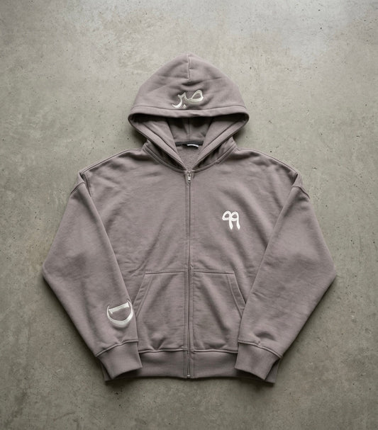 Sabr Flow Zip Hoodie - Grey